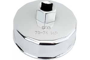 YZYUN Oil Filter Wrench 74mm/73mm 14 Flutes, Oil Filter Removal Tool Compatible with BMW, Audi, Opel, Mercedes Benz, Porsche, Volkswagen, Fiat etc.