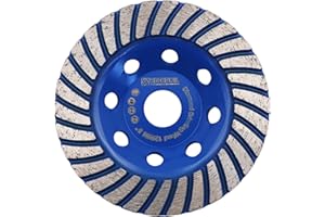 HIGHDRIL Disco Muela Turbo Devastador de Hormigon 125mm × 22,23 mm Diamante Amoladora para Lijar y Pulir Piedra Hormigón Mampostería Granito Mármol