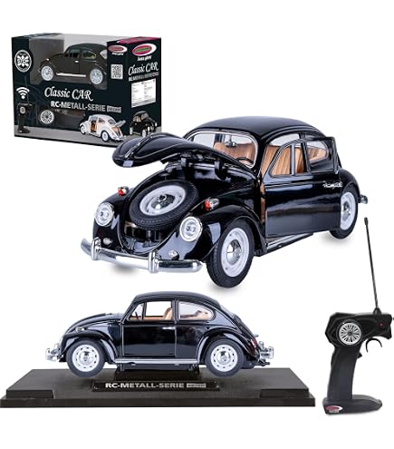 JAMARA VW Käfer 1:18 RC Modell Creme Weiß – Originalgetreuer Diecast-Klassiker Mit Funktionsfähigen Türen, Motorhaube & Kofferraum, Sammlerstück