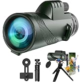 Monok&uuml;ler Teleskop, 80x100 Full HD Y&uuml;ksek &Ccedil;&ouml;z&uuml;n&uuml;rl&uuml;k, 10 Km G&ouml;r&uuml;ş Mesafesi, 52 mm Objektif Lens, Gece G&ouml;r&uuml;ş Destekli, Tripod 