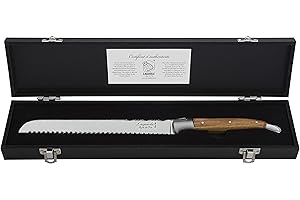 Laguiole Style de Vie Coltello Pane Luxury Line, legno d'ulivo