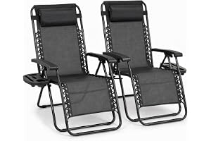 Straame Zero Gravity Chairs Set of 2,Folding Reclining Garden Chairs, Textilene Outdoor Chair, Lockable 170° Sun Loungers for