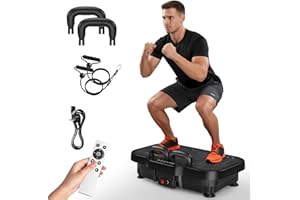 MINENICE Placa vibratoria, placa vibratoria mejorada 2025 para adelgazar, entrenamiento de cuerpo entero, desarrollo muscular, masajeador, capacidad de 330 LBS Plataforma vibratoria para entrenamiento en casa