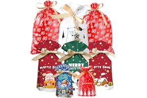 DOJoykey Bolsas de con cordón, 28 unidades de varios tamaños, reutilizables, grandes bolsas de regalo para fiestas de Navidad