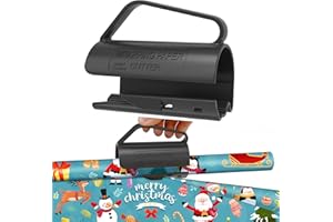 Eurtes Geschenkpapier Schneider für Rollen, Tragbare Sliding Weihnachts Geschenkpapier Cutter, Geschenkpapier Schwarz Papierschneider, Roll Papier Schneidegerät für Weihnachten, Geburtstag, Halloween