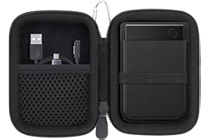 Khanka para Grabadora de Voz PLAUD Note Pro/PLAUD Note AI Funda de Transporte,Funda de Almacenamiento Compatible con PLAUD Note Pro/Note AI Grabadora de Audio con Clip Mosquetón,Solo Funda (Negro)