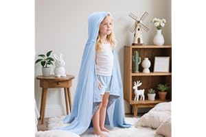 EXTSUD Baby Handtuch Kapuze, 70X140cm kaputzenhandtücher Kinder 100% Bio-Baumwolle Badetuch mit Kapuze Badeponcho für Baby Baden Kleinkinder