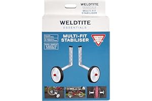 WELDTITE Essentials Adie Multi-Fit Stabiliser for Childrens Bikes, Fits Most Kids Bicycles, Compatable with 12" Up To 20" Wheels - 1 Pair