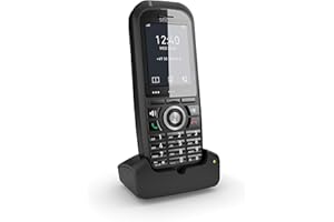 Snom M70 IP DECT Robustes Mobilteil EU / USA, VoIP, SIP, Bluetooth, HD, Alarmschlüssel, Vibration, Perfekt für den Außenbereich, Stürze von bis zu 2 Metern, Schwarz, 00004423