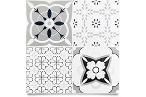 TIBBERS Suelo Vinílico Autoadhesivo, 36 Losetas de 30,48 x 30,48 x 0,06 cm (3,36 m²), PVC Impermeable y Recortable, Alta Adherencia, SLC025