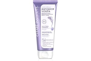 Clearé Institute Mascarilla Matizadora Violeta, Sin Sulfatos, Parabenos o Siliconas, Anti Frizz, Matizante Pelo Blanco, Gris, Canas, Rubio Teñido y Mechas, 96.6% Ingredientes Naturales, 200 ml