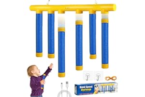 HLAYSHING Catching Sticks Games,Adjustable 3 Speed Reaction Toys,Drop Sticks Game,Drop It Catch It Win It Reaction Game,Promotes Hand-eye Coordination,Family Challenge Games,Christmas Birthday Gift for Kids