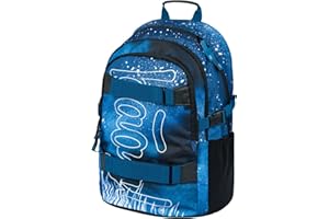 Baagl Schulrucksack für Jungen Mädchen Teenager - Skateboard Rucksack - Kinderrucksack mit Laptopfach und Brustgurt für Schule
