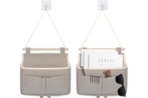 HFDONGL Hängetasche 2 Stück Hängeaufbewahrung Hängeorganizer Wandorganizer Wall Hanging Storage Bag Hängeregal Aufbewahrungstasche für Home Office Diele Bad Kinderzimmer (Grey)