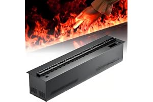 Cheminée électrique 3D à Vapeur D'eau, Humidificateur Encastré Avec Application, Télécommande, Commande Tactile, Couleurs Et Vitesse De Flamme Réglables, Humidificateur à Remplissage Automatique,150cm