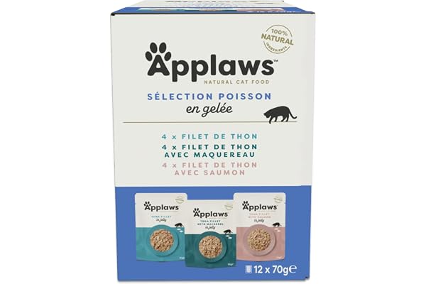 Applaws Natural Wet Cat Tuna Fish Selection in Jelly Pack Contains 12 x 70g Pouches