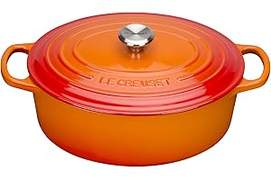 Le Creuset Cocotte en Fonte Émaillée Signature avec Couvercle, 25 cm, Ovale, 3,2 L, 3,672 kg, Volcanique, 21178250902430