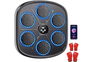 IERAKOR Music Boxing Machine, 2025 Nouvelle Machine de Boxe Musicale Intelligente avec 9 Vitesses, 9 Modes d'entraînement, Bluetooth, Compteur Automatique, LED Cible de Boxe Murale pour Adultes et Enfants