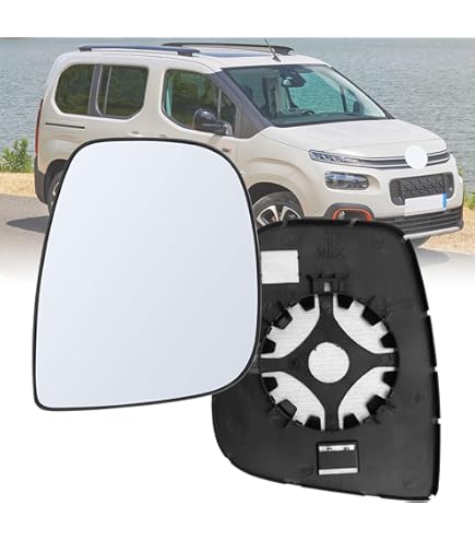 Spiegelglas Ersatz für Citroen Berlingo 2008-2013, Außenspiegel Glas Asphärisch Ersatz für Peugeot Partner 2008-2013, Außenspiegel Verstellbar Umkehrlinse Rückfahrglas (Rechts