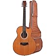 Kadence Slowhand Cedar Top SHM02, Premium Semi Acoustic Guitar, 38" Size Travel Guitar, Demi-cutaway design, With padded bag and preamp