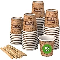 Bicchierini Carta Bio Bicchierini Caffè 75ml Biodegradabili - Con - Foto 3