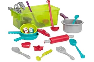 Battat – Pretend Cooking Set – Plastic Kitchen Toys – Play Dishes & Utensils – Toddler Cooking Set – 3+ Years(21 Pieces)