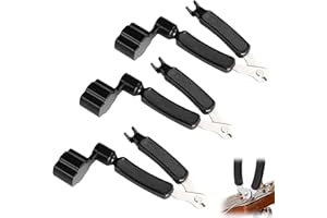 CHENYOYANGFEN 3 Pcs Guitar String Winder Cutter And Bridge Pin Puller, Guitar String Winders Tool 3-In-1 Multifunctional Guitar Tool String Cutter Guitar String Winder Guitar Accessories String Winder