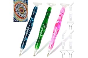 Saijer Stylo Diamond Painting, 3 Pièces Stylet Diamond Painting Stylo Diamant Painting Crayon Diamond Painting Stylo Diamond Painting Accessoires Stylo Résine Stylos de Peinture