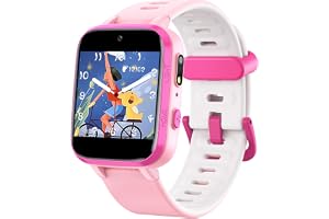 ZONEY Kids Camera Smartwatch,Game Watch Toy with Music Player, Kids Video Smart Watch with 16 Games, Flashlight,Alarm Clock,Pedometer, Birthday Gift for Boys Girls (Pink)