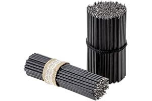 Danilovo Wosk pszczeli świece stożkowe (czarne) – rytualne świece, prawosławne, świece kościelne do modlitwy, do dekoracji, na Boże Narodzenie – wysokie, giętkie, N100, wysokość 16,5 cm, Ø 5,7 mm (100 szt. – 400 g)