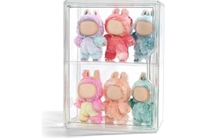 WOLLIBAO Espositore compatibile con Labubu POP MART, espositore in acrilico trasparente per bambole POP MART Labubu, 1 confezione