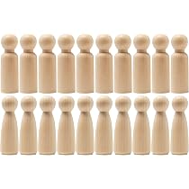 Iplusmile 8 Muñecas De Madera Sin Terminar Para Manualidades Infantiles – Figuras De Clavija Para Pintar, Decorar Y Crear Juguetes DIY