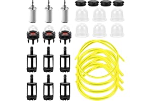 PLAPOT 26 Pezzitubi Del Carburante Set,con 4 Pezzi Tubo Benzina,Pompetta Benzina,Filtro Benzina,Lampadina di Ricambio Primer,Guarnizione Serbatoio,per Tosaerba,Soffiatore, Motosega