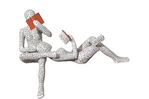 GRAPMKTG Decoración para el hogar Lectura de Pulpa Mujeres Pensador Estatua Escultura Habitación Decoración Moderna en Estante Mesa Escritorio para Sala de Estar Oficina Dormitorio H