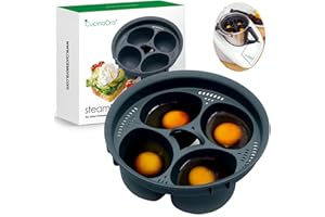 CucinaOra steamEGGS Cocedor de Huevos para Accesorio para Vorwerk TM7 TM5 TM31 TM6 hasta 4 piezas - Accesorio para Cocedor de Huevos - Huevos Escalfados