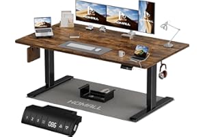 Homall 160x80 CM scrivania regolabile in altezza, scrivania da ufficio con quattro sezioni, scrivania per computer con funzione di memoria.