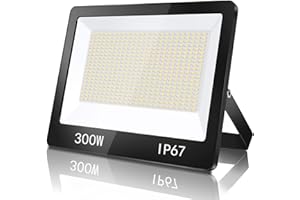 TASINUO Foco LED Exterior 300W, IP67 Impermeable Luces LED Exterior con Transformador LED, 30000LM 7000K Super Brillante Blanco Frío Luz de Seguridad para Estadio, Garaje, Jardín, Terraza, Fábrica