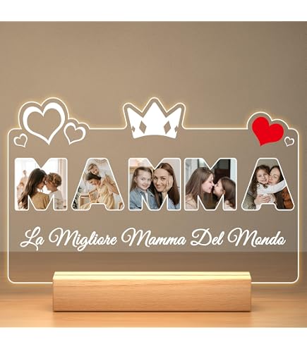 Babloo Targa Musica Personalizzata con Foto Nomi e Canzoni Stampa UV su Plexiglass Acrilico trasparente con codice Spotify scansionabile Idea Regalo