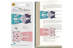Gifts for Readers & Writers Linemarker Magnetic Bookmarks for Women & Men Cats, Set of 2 Magnet Bookmark Clips, Magnetic Page Holder & Book Marker for Reading with Cute Bookmarks Design for Kids