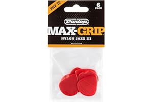 JIM DUNLOP Dunlop 471P3N Jazz III Max Grip Picks Nylon 1,38 mm - Plektren Set