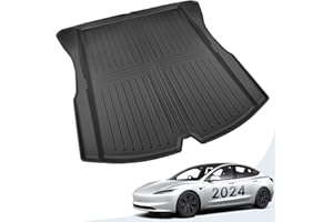 GIUD Tesla Model 3 2024 2025 Alfombrillas para Maletero, Tesla Model 3 2024 Highland Accesorios, Fácil Limpieza, Impermeable Alfombrilla para Model 3 2024 (Negro)