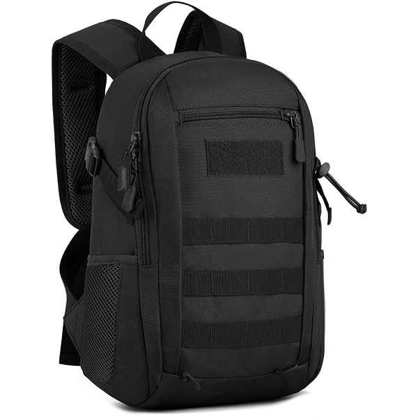 Explokit Petit Sac à Dos Tactique 10L 20L 30L Sac à Dos Militaire Résistant à l'Eau Molle Sac Quotidien Étudiant pour Trekking Voyage Randonnée Camping (#10-Camouflage Noir
