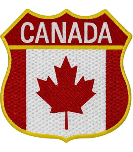 Canada Vlag Borduurpatch – Strijkbaar Of Naaibaar – 6,9 X 4,6 Cm – Voor Jas, Tas, Pet Of T-shirt