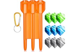 OHAODUO Scatola per freccette in plastica, 10 colori, con chiusura a serratura, per freccette professionale, in plastica, per 3 freccette, con 9 alette (colore 4)