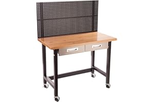 Seville Classics UltraHD Workbench With Peg Board and Castors