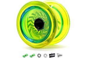 YoYo Factory Arrow JoJo mit 2 Kugellagern – Anfänger & Profi Yoyo – Lernspielzeug für Kinder ab 6 Jahren – JoJo mit Leerlauf – Fidget Toy für Tricks - Gelb