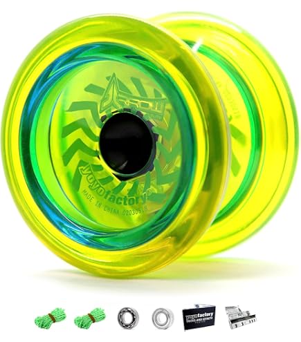 YOSTAR JoJo Profi V10 Plus, JoJo con cuscinetto a sfera, Trick Yoyo per bambini, Jo-yo per Responsive e Unresponsive, Metallo Yo-Yo, per principianti e adulti, con 12 corde, accessori