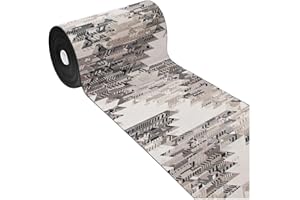 emmevi Tappeto Cucina Etnico Moderno Passatoia Antiscivolo Tessuto Gobelin Lavabile 54x240 Cm Grigio