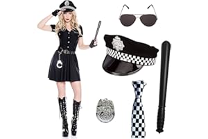 DJLLA Costume Polizia Capitano dello Yacht Set per Poliziotti Halloween Party Dress Up
