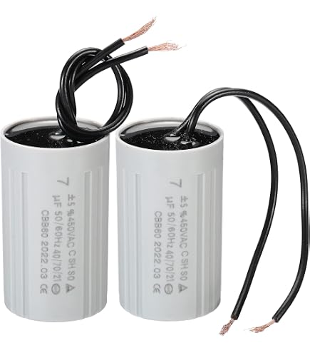 Condensateur Démarrage Moteur Lumonic 4µF 450V - Fil 25cm - 26x55mm - Pour Tondeuse, Pompe, Machine